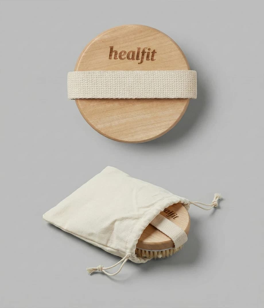 The Healfit Orb Premium Dry Body Brush with Lymphatic Drainage Massage Nodules