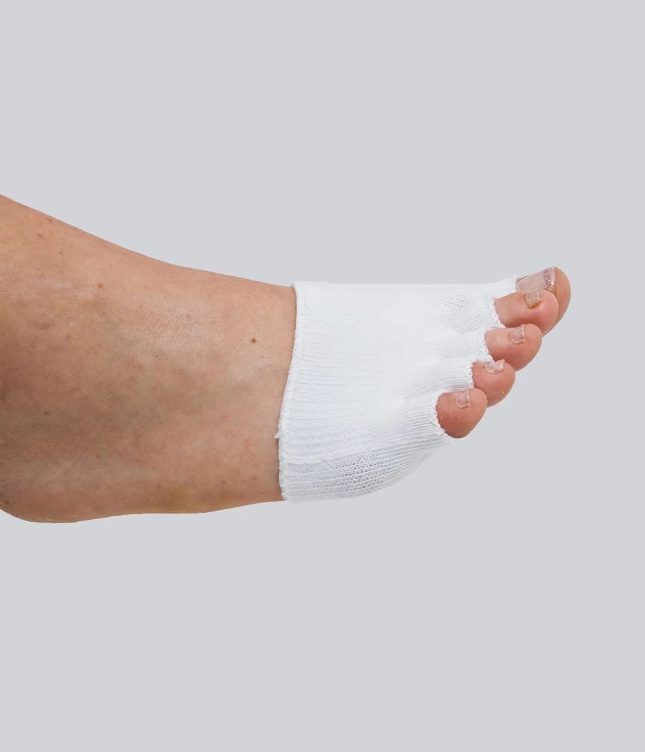 Compressana INTRA Half Toe Sock with Forefoot Support | Open-Toe Silver Liner for wound & Bandaging