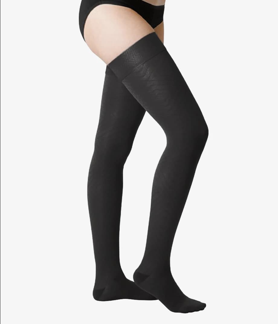 Juzo Inspiration AG Sheer Thigh High Compression Stockings