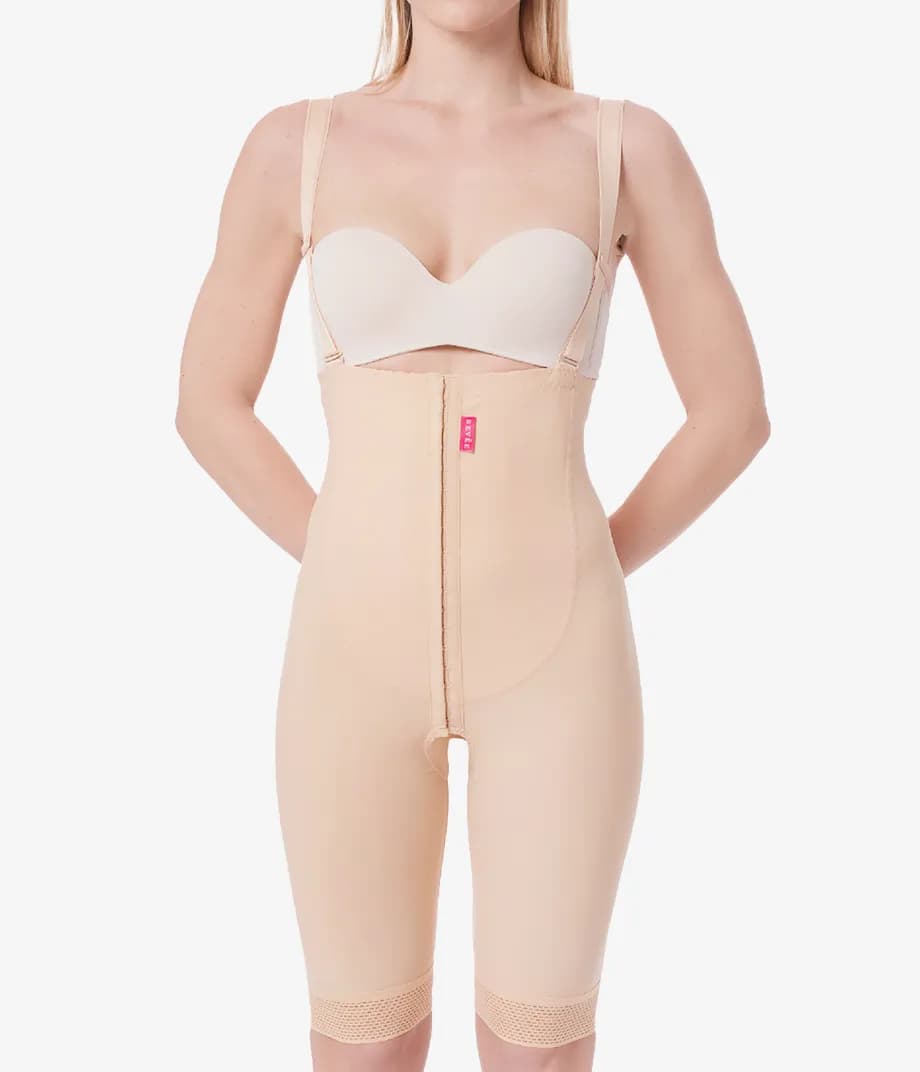 Under-Bust to Knee Compression Garment for Liposuction Recovery